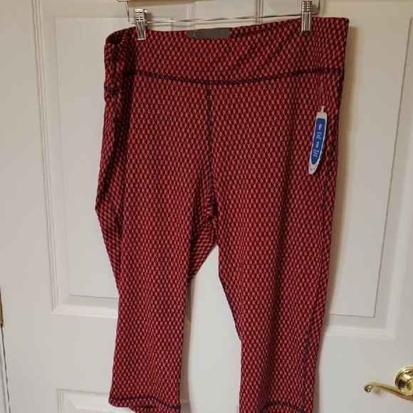 Be Inspired Pink and Black Leggings with Wide Waistband - Picture 1 of 9
